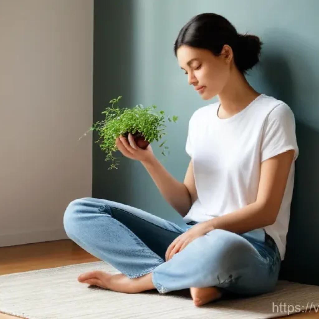 마인드풀테크의 교육적 메커니즘 - **Mindful Living in the Digital Age**
A serene young woman, in her mid-20s, with short dark hair...