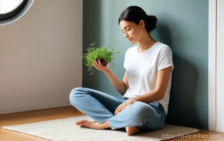 마인드풀테크의 교육적 메커니즘 - **Mindful Living in the Digital Age**
A serene young woman, in her mid-20s, with short dark hair...