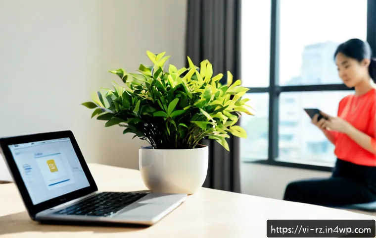 Home 17 마인드풀테크 적용을 위한 기술적 접근 - Photorealistic mindful technology workspace in a modern Ho Chi Minh City apartment, Vietnamese profe...